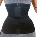 158 Sports Fitness Burst Sweat Belt Abdomen Wrap And Waist Belt, Size: XXXL(Black)