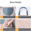 2 PCS Home Kitchen Waterproof And Oil-Proof Apron Cute Cooking Work Apron, Colour: Foodie Water Blue (Ordinary)