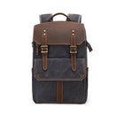 K-011 Outdoor Shoulder Digital Camera Bag Batik Canvas Waterproof Large-Capacity Photography Backpack(Gray)