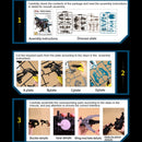 MoFun 5701 Children Mechanical Electric Walking Tyrannosaurus Simulation Animal Puzzle Assembled Toy(Blue)