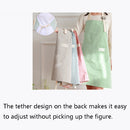 2 PCS Kitchen Home Cooking Apron Restaurant Works Striped Cotton And Linen Apron(Coffee)