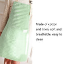 2 PCS Kitchen Home Cooking Apron Restaurant Works Striped Cotton And Linen Apron(Coffee)