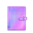 3-Inch 128-Piece PU Photo Album Laser Symphony Mini Digital Photo Storage(Illusion Purple)