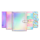 3-Inch 128-Piece PU Photo Album Laser Symphony Mini Digital Photo Storage(Illusion Pink)