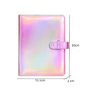 3-Inch 128-Piece PU Photo Album Laser Symphony Mini Digital Photo Storage(Illusion Purple)