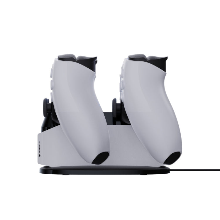 SPARKFOX W20P508 Dual Charger With Contacts Wireless Handle Charger For PS5, Style: Charger+Data Cable