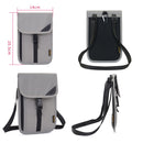 1062 Travel Passport Bag RFID Multi-Function Document Holder Hanging Neck Ticket Protective Case(Rose Red)