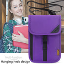 1062 Travel Passport Bag RFID Multi-Function Document Holder Hanging Neck Ticket Protective Case(Purple)