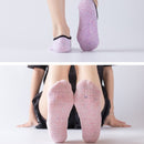 Cotton Backless Ballet Yoga Socks with Straps, Size:One Size(Light Gray)