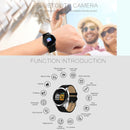 Q8 OLED Color Screen Fashion Smart Watch IP67 Waterproof, Support Heart Rate Monitor / Blood Pressure Oxygen / Fitness Tracker(Gold steel strap)
