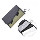 Splitable Fish Bait Bag With 6 PVC Self-Sealing Stickers Classification Storage Hanging Bag(Army Green)