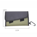 Splitable Fish Bait Bag With 6 PVC Self-Sealing Stickers Classification Storage Hanging Bag(Army Green)