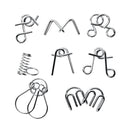 8 PCS / Set Metal Puzzle Toy Intelligence Buckle for Kids Education Developmental Toys