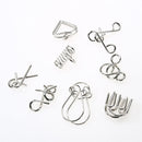 8 PCS / Set Metal Puzzle Toy Intelligence Buckle for Kids Education Developmental Toys