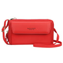 Baellerry Ladies Single Shoulder Messenger Bag Large Capacity Double Zipper Mobile Phone Bag(Red)