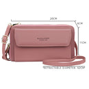 Baellerry Ladies Single Shoulder Messenger Bag Large Capacity Double Zipper Mobile Phone Bag(Green)