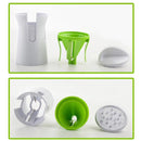 2 PCS Kitchen Vegetable Cutter Multifunctional Three-In-One Vegetable Cutter Spiral Funnel Grater, Specification: 75x75x145mm