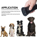 LED Flashlight Ultrasonic Dog Repeller Portable Dog Trainer, Colour: Double black(Colorful Package)