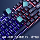 Skylion H600 1600dpi 104-Keys Wired Luminous Keyboard Manipulator Gaming Keyboard, Colour: Mouse And Keyboard (White Rainbow)