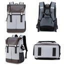 C3081 Camera Computer Shoulder Digital Camera Bag Large Capacity Photography Backpack(Light Grey)