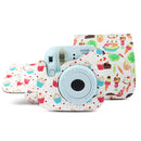 Full Body Camera PU Leather Case Bag with Strap for FUJIFILM instax mini 9 / mini 8+ / mini 8(Ice Cream Cake)