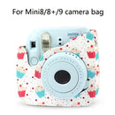Full Body Camera PU Leather Case Bag with Strap for FUJIFILM instax mini 9 / mini 8+ / mini 8(Ice Cream Cake)