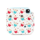 Full Body Camera PU Leather Case Bag with Strap for FUJIFILM instax mini 9 / mini 8+ / mini 8(Ice Cream Cake)