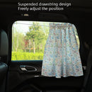 Car Curtains Cotton Car Suction Cup Sunshade Sun Protection Thermal Curtain(Coffee Dot)
