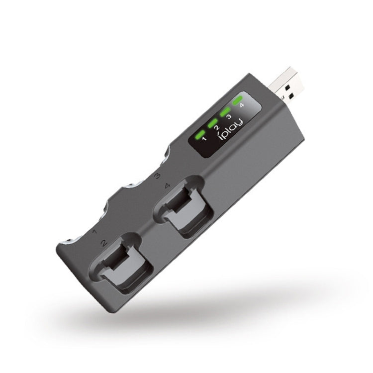 IPLAY HBS-194 USB Handle Charger Game Machine Handle Charger For Nintendo Switch Joy-Con(Black)