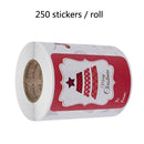 LG-Q090904-50/75 2 Rolls Red Christmas Elk Sticker Self Adhesive Gift Label, Size: 50x76mm(Red)