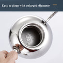 Hand Flush Pot Mocha Coffee Pot Stainless Steel Coffee Pot European Style Stainless Steel Teapot With Strainer, Capacity: 0.85L(Silver)
