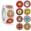 5 Rolls Christmas Gift Sticker Decoration Label Sealing Sticker(HA048)