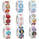 5 Rolls Christmas Gift Sticker Decoration Label Sealing Sticker(HA134)