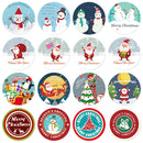 5 Rolls Christmas Gift Sticker Decoration Label Sealing Sticker(HA134)