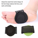 5 Pairs Plantar Fascia Heel Pad Arch Support Insole Heel Pain Relief And Shock Absorption Orthosis, Size: Free Size(Green Black)