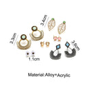 6 Sets Creative Flower Leaves Earrings Set