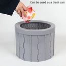 Folding Toilet Travel Car Toilet With Cover Indoor Portable Emergency Camping Toilet(Black)