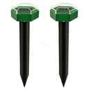 Outdoor Hexagonal Solar Ultrasonic Mole Repeller Inserted Into The Lawn Outdoor Animal Repeller(Green)