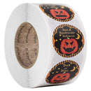 2 Rolls Candy Gift Envelope Label Pumpkin Halloween Sticker, Size: 1 Inch / 2.5cm(As Show)