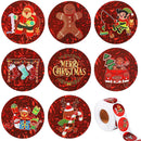 2 Rolls Red Christmas Decoration Sticker Gift Sealing Label, Size: 1.5 Inch / 3.8cm(Red)
