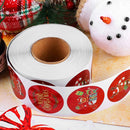 2 Rolls Red Christmas Decoration Sticker Gift Sealing Label, Size: 1.5 Inch / 3.8cm(Red)