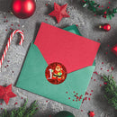 2 Rolls Red Christmas Decoration Sticker Gift Sealing Label, Size: 1.5 Inch / 3.8cm(Red)