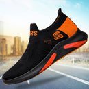 TL-207 Flying Weave Breathable Sports Shoes Men Casual Shoes, Size: 42(Black Orange)
