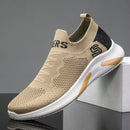TL-207 Flying Weave Breathable Sports Shoes Men Casual Shoes, Size: 42(Coffee)