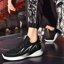 TL-601 Flying Weaving Couple Shoes Man Low-top Breathable Shoes, Size: 41(Black Gray)