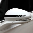 D-1037 Striped Car Sticker Car Side Door Cover Rearview Mirror Combination Sticker(Black)