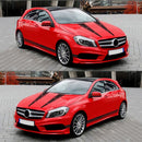 D-1037 Striped Car Sticker Car Side Door Cover Rearview Mirror Combination Sticker(Black)