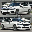 D-1037 Striped Car Sticker Car Side Door Cover Rearview Mirror Combination Sticker(Black)
