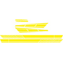 D-1037 Striped Car Sticker Car Side Door Cover Rearview Mirror Combination Sticker(Yellow)