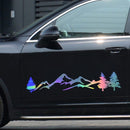 2 PCS D-791 Mountain Forest Car Sticker SUV Off-Road Vehicle Body Sticker Rear Windshield Car Sticker (Colour)